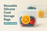 3-Pack silicone food storage bags